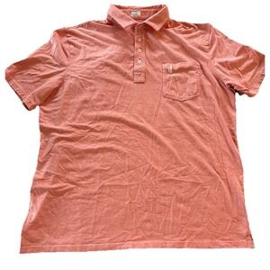 Johnnie-o Men's S/S Golf Polo Salmon XXL Preppy Club House Surfer Casual Work